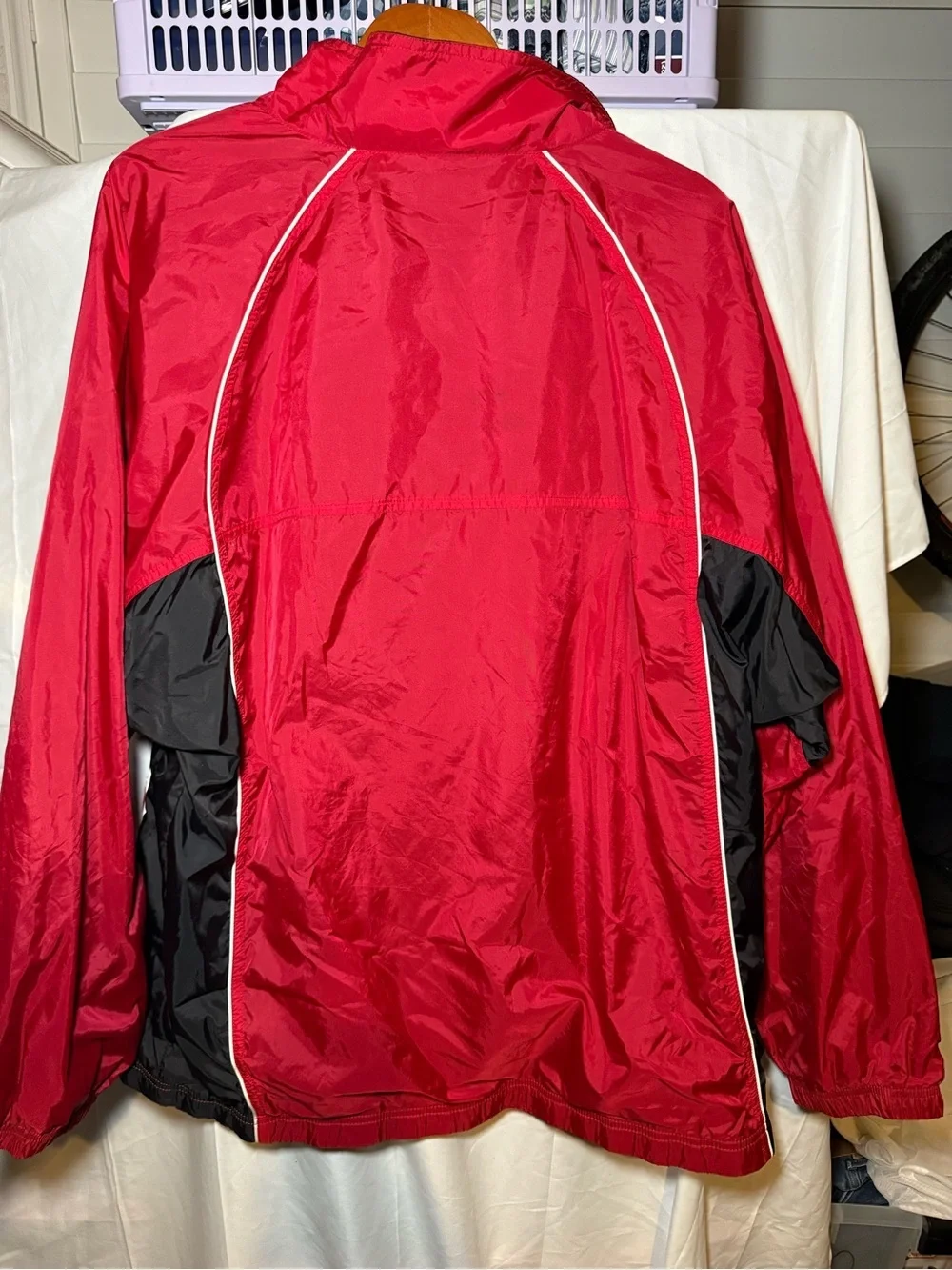 Vintage Reebox Colorblock Windbreaker Men's Jacket XXL Red Black